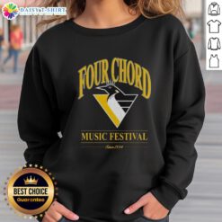Top Four Chord Music Festival sweatshirt featuring Pittsburgh Penguins NHL logo and vibrant design for fans.