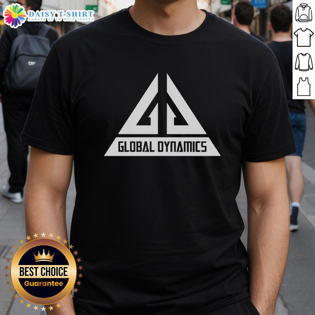 Top Global Dynamics T-Shirt featuring a modern design and vibrant colors, perfect for casual wear and global enthusiasts.