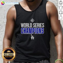 Top Los Angeles Dodgers World Series Champions 2025 tank top featuring team logo and championship design in vibrant colors.