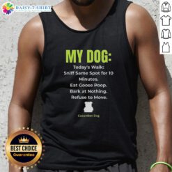 Top My Dog Schedule Tank Top featuring a fun dog-themed design for pet lovers, perfect for casual wear.