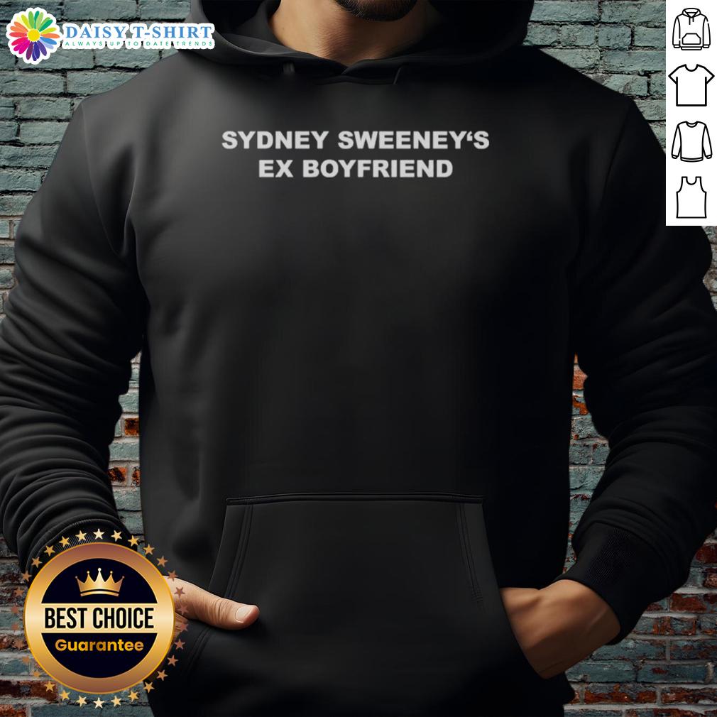 Alt Text: Stylish Top Sydney Sweeney's Ex Boyfriend Hoodie worn by a model, showcasing trendy streetwear fashion.