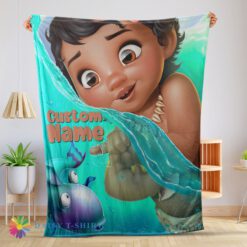 Awesome Cute Disney Toddler Moana Blanket Fleece Customized Blanket