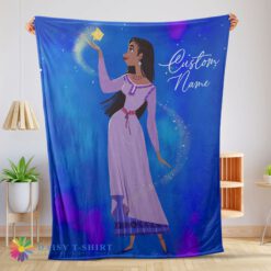 Awesome Cute Disney Wish Asha Princess Blanket Fleece Customized Blanket