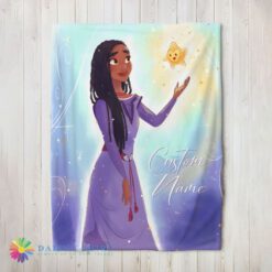 Awesome Cute Disney Wish Asha Princess Star Blanket Fleece Customized Blanket