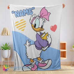 Awesome Cute  Donald Duck Girlfriend Daisy Blanket Fleece Customized Blanket