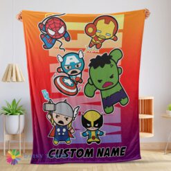 Awesome Cute Hot Marvel SuperHero Avengers Skull Friends Birthday Cute Blanket Fleece Customized Blanket