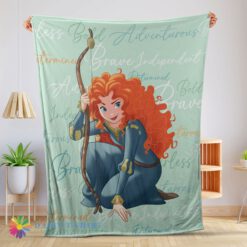 Cute Happy Disney Brave Merida Princess Blanket Fleece