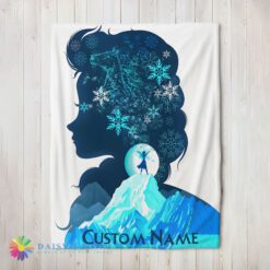 Funny Premium Disney Frozen Elsa Double-Exposure Blanket Fleece Customized Blanket