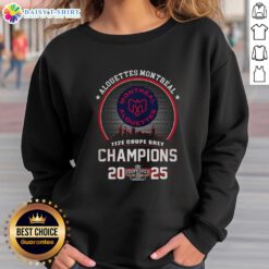 Hot Montreal Alouettes 112E Grey Cup Champions 2025 sweatshirt featuring a stylish city skyline design.
