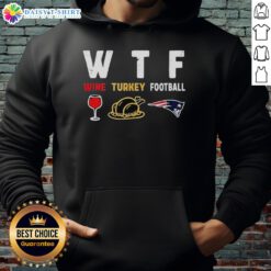 Cozy Nice Wine Turkey New England Patriots Football Thanksgiving hoodie showcasing team spirit and holiday cheer.