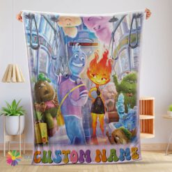 Perfect Cute Elemental Characters Ember Lumen Wade With Friends Blanket Fleece Customized Blanket