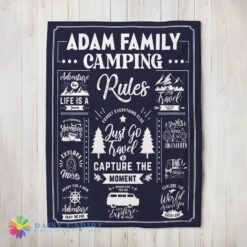 Perfect Cute Family Camping Rulers Capture The Moment Blanket Fleece Customized Blanket