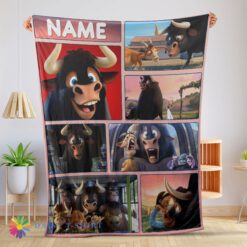 Perfect Cute Ferdinand And Friends The Gentle Bull's Journey Blanket Fleece Customized Blanket
