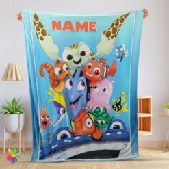 Perfect Cute Finding Nemo With Friends Blanket Fleece Customized Blanket