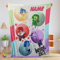 Perfect Disney Cartoon Inside Out Blanket Fleece Customized Blanket