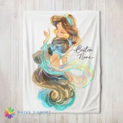 Perfect Disney Cartoon Jasmine Princess Blanket Fleece Customized Blanket