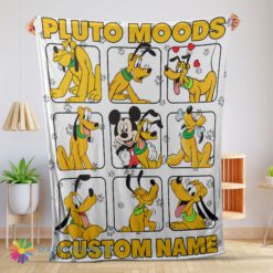 Perfect Disney Pluto Dog And Friends Pluto Dog Moods Blanket Customize Blanket