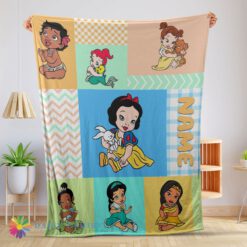 Perfect Disney Princess Baby Princess Blanket Fleece Customized Blanket