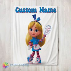 Premium  Cute Good Disney Alice's Wonderland Bakery Blanket Fleece Customized Blanket