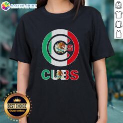 Awesome Chicago Cubs Baseball tee featuring the Mexican flag design for ladies, perfect for fans and stylish wear.