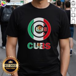 Awesome Chicago Cubs Baseball X Mexican Flag T-Shirt featuring vibrant colors and unique design for fans.