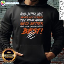 Chicago Bears hoodie featuring 'Awesome Good Better Best' slogan, perfect for fans who never rest on their game day style.