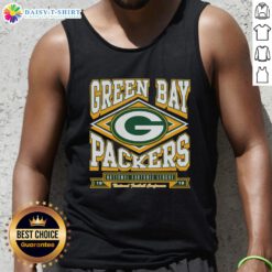Alt Text: Awesome Green Bay Packers heater tank top featuring team colors and logo, perfect for game day or casual wear.