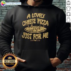 Alt Text: Cozy Awesome Home Alone Cheese Pizza Just For Me hoodie featuring a fun pizza graphic, perfect for movie night.
