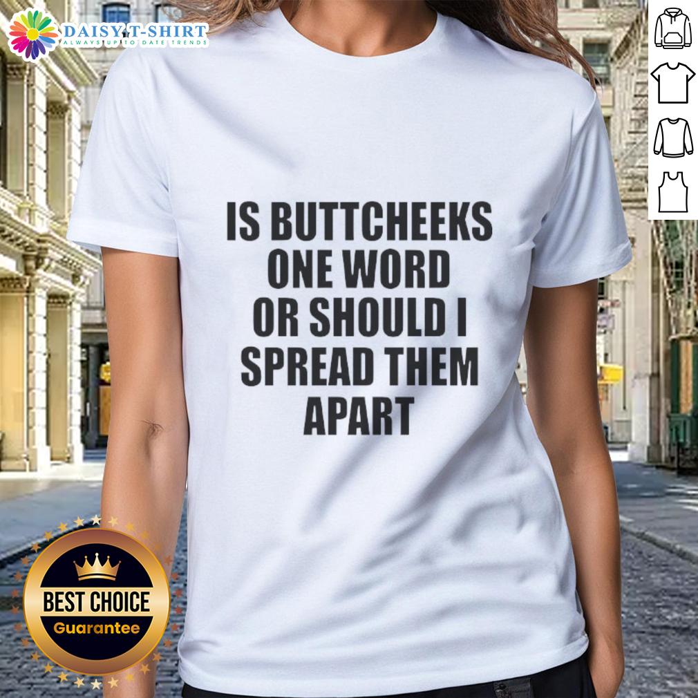 Awesome Buttcheeks Ladies Tee featuring a humorous graphic design, perfect for casual wear and fun conversations.