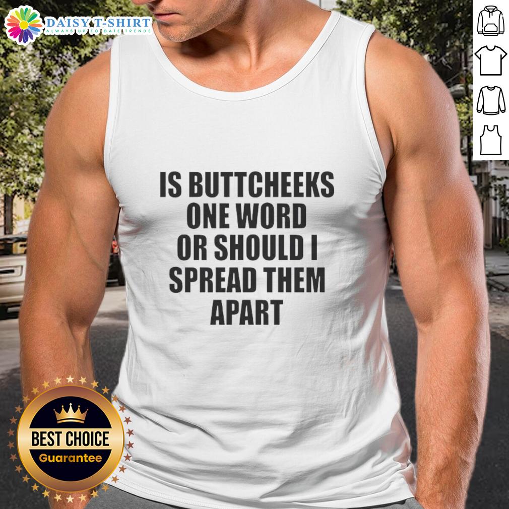 Stylish 'Awesome is Buttcheeks' tank top design with playful text, perfect for casual wear and humor enthusiasts.