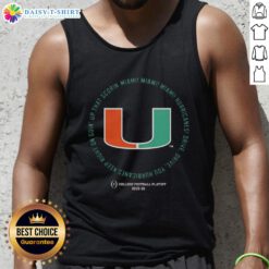 Miami Hurricanes tank top featuring 'Drive, Drive, Drive' slogan, perfect for fans supporting CFP 2025-26 season.
