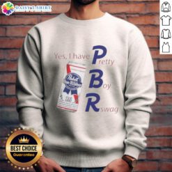 Alt Text: Awesome Pabst Blue Ribbon 16 sweatshirt featuring 'Yes I Have PBR' design, perfect for PBR fans and style enthusiasts.