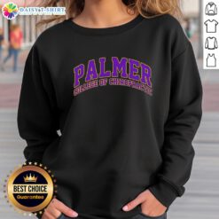 Awesome Palmer College of Chiropractic sweatshirt in navy blue, featuring the college logo and a comfortable design.