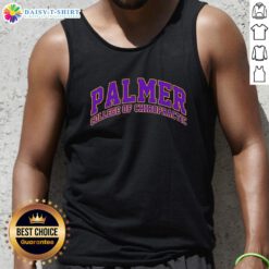 Awesome Palmer College of Chiropractic tank top featuring a stylish design, perfect for students and alumni.