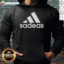 Awesome Sadeas Three Stripes Logo Parody Hoodie featuring a unique design and vibrant colors for trendy streetwear.