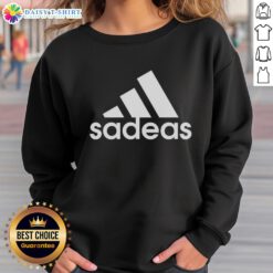 Awesome Sadeas Three Stripes Logo Parody Sweatshirt featuring a unique graphic design and vibrant colors.