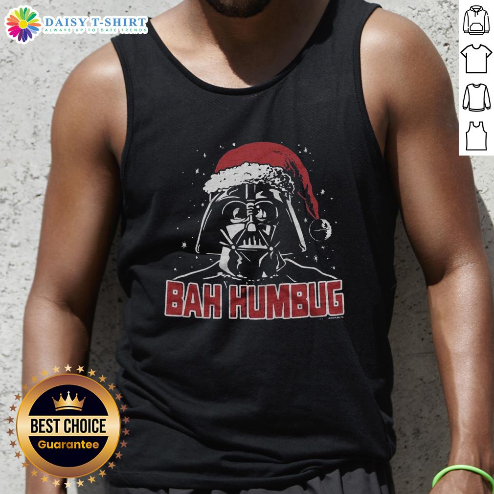 Awesome Star Wars Darth Vader Bah Humbug tank top featuring a festive design perfect for holiday fans and cosplay.