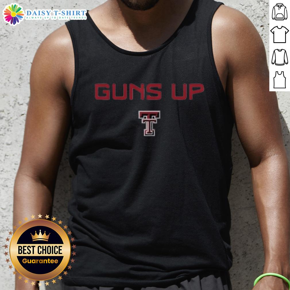 Awesome Texas Tech Red Raiders football logo on a Guns Up rally call tank top, perfect for game day attire.