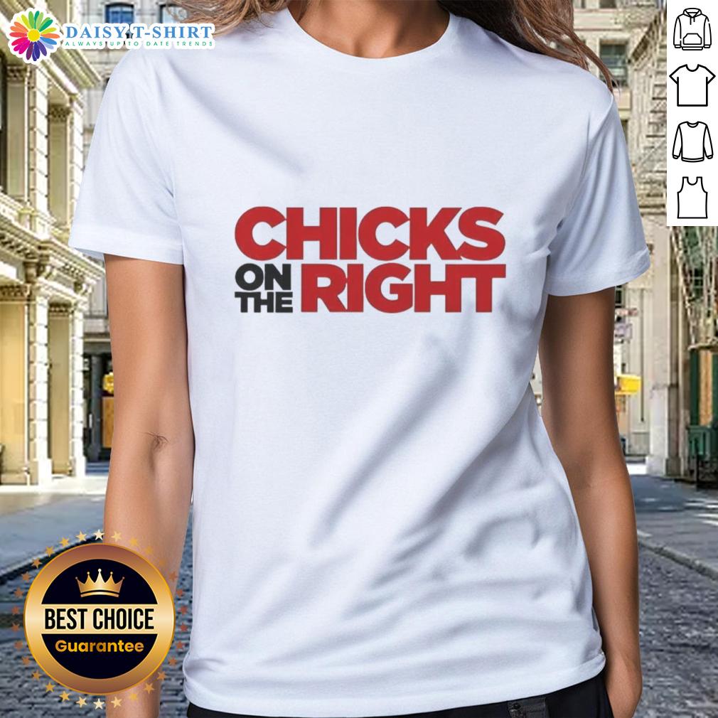 Funny chicks on the right wearing a ladies tee, showcasing playful designs perfect for casual wear and humor lovers.