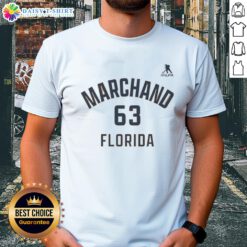 Alt Text: Good Brad Marchand Florida Panthers ice hockey T-shirt featuring name and number 63, perfect for fans.