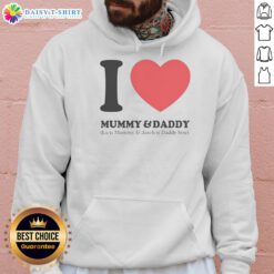 Good Love hoodie featuring 'Mummy Lu' and 'Daddy Jarch' design, perfect for family matching outfits.