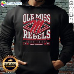 Good Mississippi Rebels heater hoodie in navy blue, featuring the logo and cozy design for fans and cold weather.