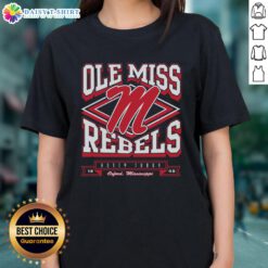 Good Mississippi Rebels Heater Ladies Tee featuring vibrant team colors and stylish design for female fans.
