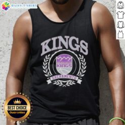 Good Sacramento Kings National Basketball Association crest tank top featuring team logo and vibrant colors.