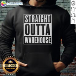 Good Straight Outta Warehouse Hoodie in black, featuring bold lettering and a stylish, comfortable design for casual wear.