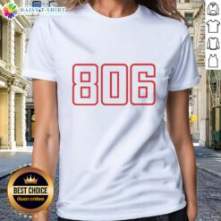 Alt Text: Good Texas Tech Alumni Project 806 ladies tee featuring a stylish design in school colors, perfect for fans.