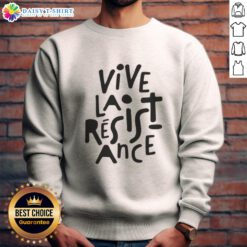 Alt Text: Stylish Good Vive La Resistance sweatshirt with bold graphic design, perfect for casual wear and expressing individuality.