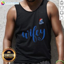 Good Wifey Kansas City Royals Santa Hat Merry Christmas Tank Top featuring festive design for holiday celebrations.
