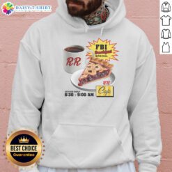 Happy FBI Breakfast Special RR Cafe hoodie design featuring vibrant colors and a cheerful breakfast theme.