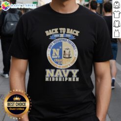 Alt Text: Hot Back To Back 2024 2025 Navy Midshipmen Football Commander-In-Chief's Trophy T-Shirt showcasing team pride.